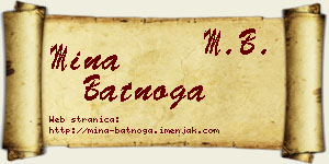 Mina Batnoga vizit kartica